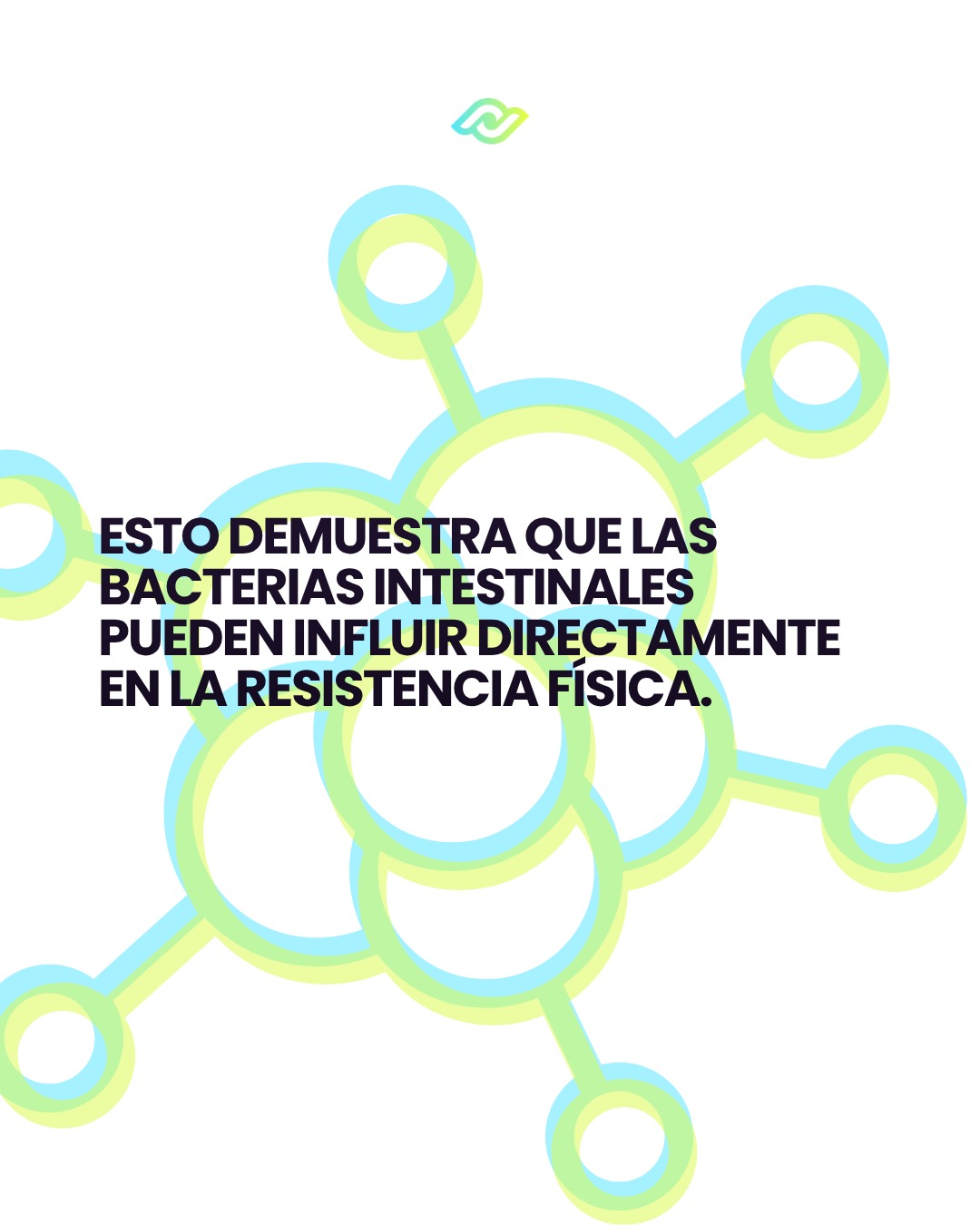 Icon of a molecule beside the publication’s conclusion on physical endurance.