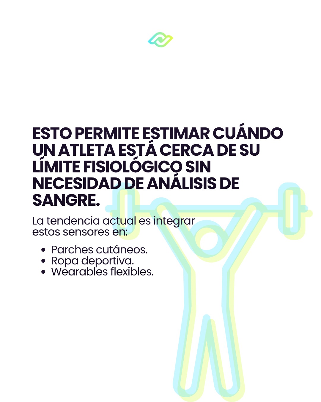 Weightlifting icon with a list of sensor formats.