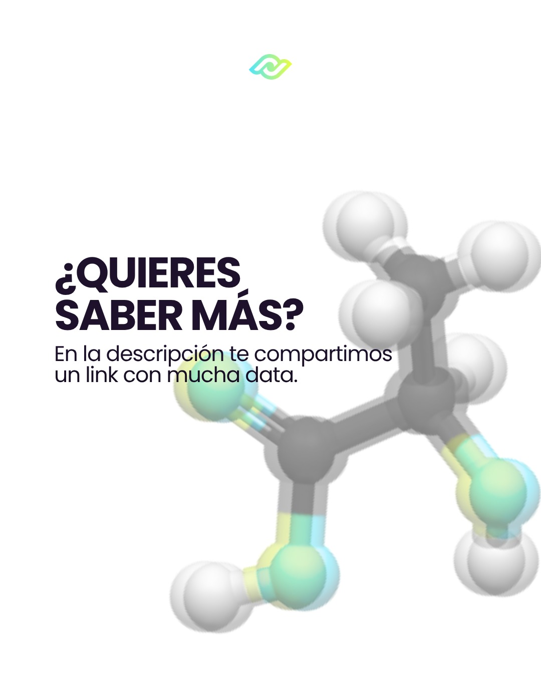Molecular model and an invitation to find out more information.